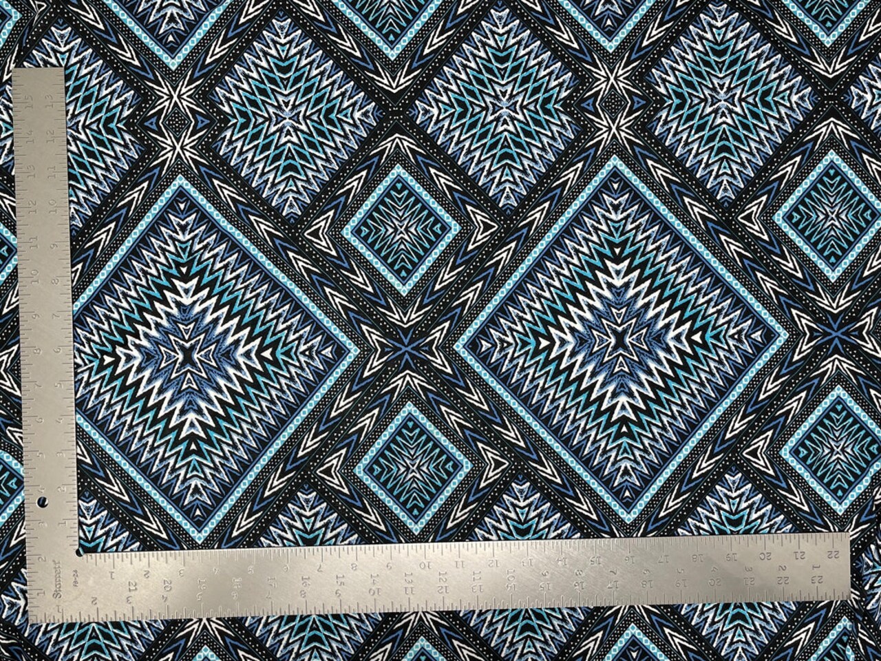1 Yard ITY Knit Geometric Print Fabric for Apparel and Accessories 58/60 Inches Wide